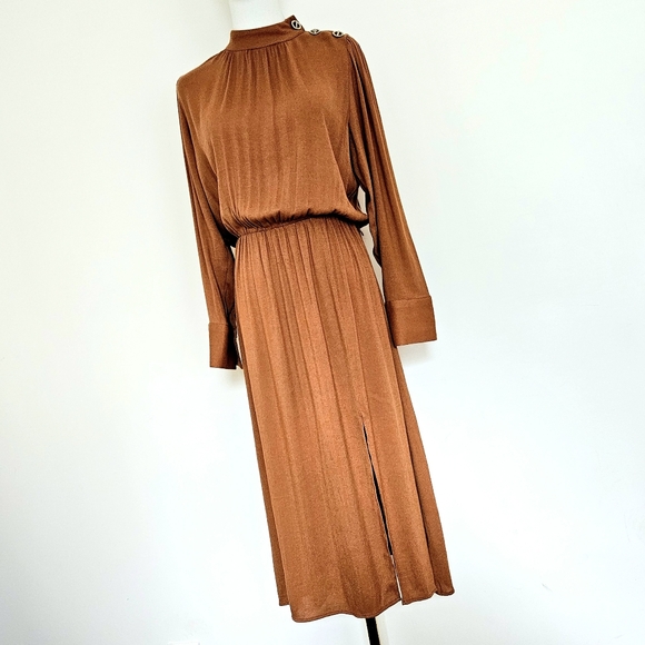 ZARA Midi Dress with Shoulder Details - Picture 10 of 13